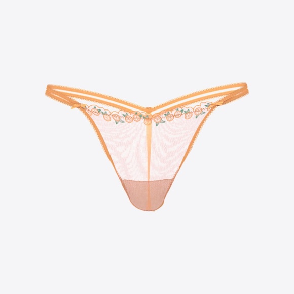 PINK Strappy Fruit Charm V-String Panty - Picture 3 of 4